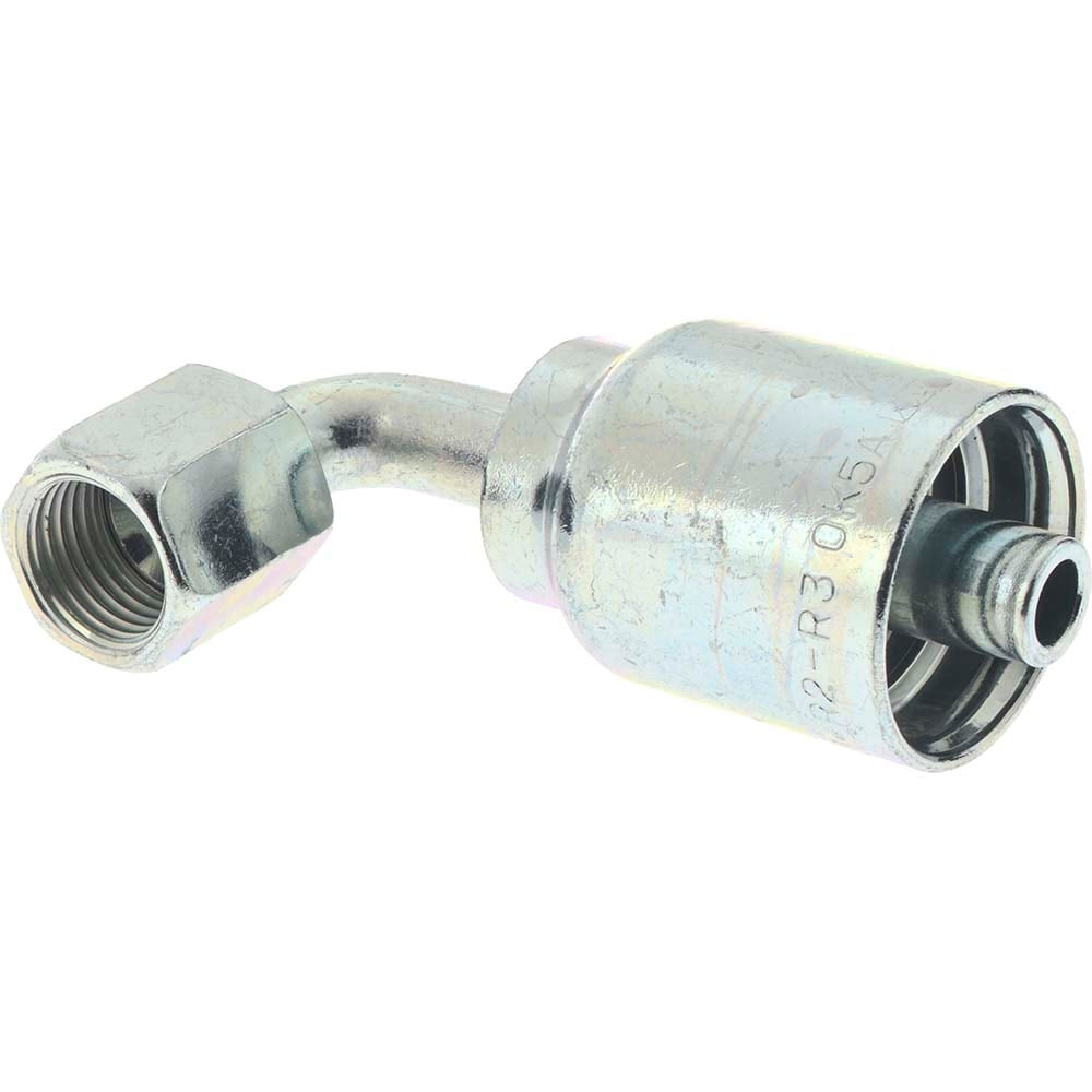 Parker 13943-6-6 Hydraulic Hose Short Drop Female JIC Swivel 90 ° Elbow: 0.375" ID, 6 mm, 9/16-18