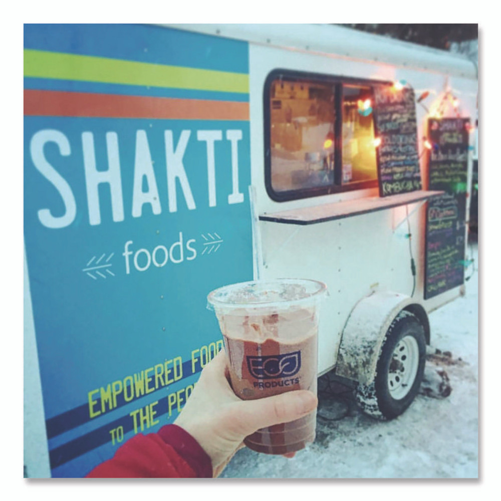 ECO-PRODUCTS,INC. EPCR12 BlueStripe 25% Recycled Content Cold Cups, 12 oz, Plastic, Clear/Blue, 50/Pack, 20 Packs/Carton