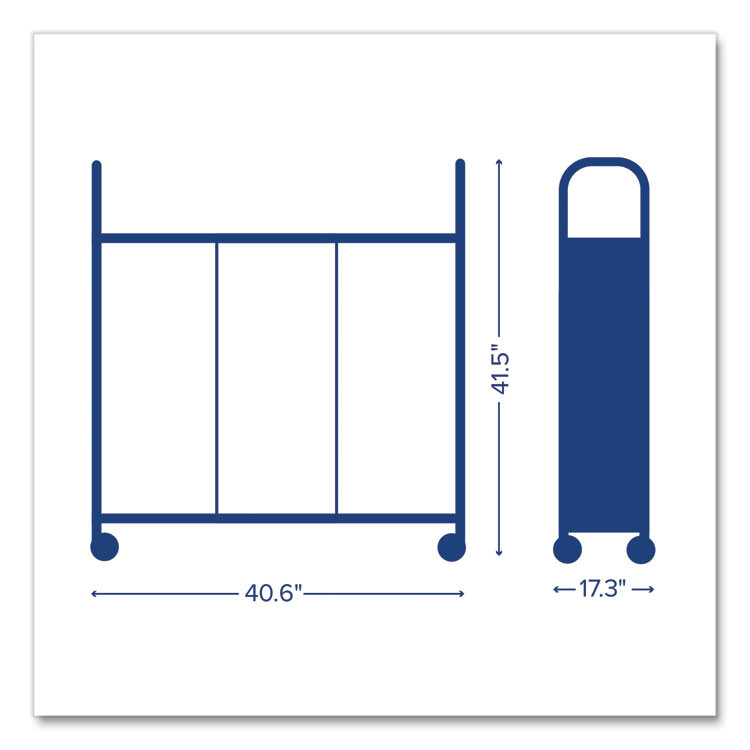 GRATNELLS USA, LLC SSET034420 Callero Plus Treble Column Trolley Set 03, Metal, 1 Shelf, 24 F1 Shallow Bins, 40.6 x 17.3 x 41.5, Silver/Translucent Frost