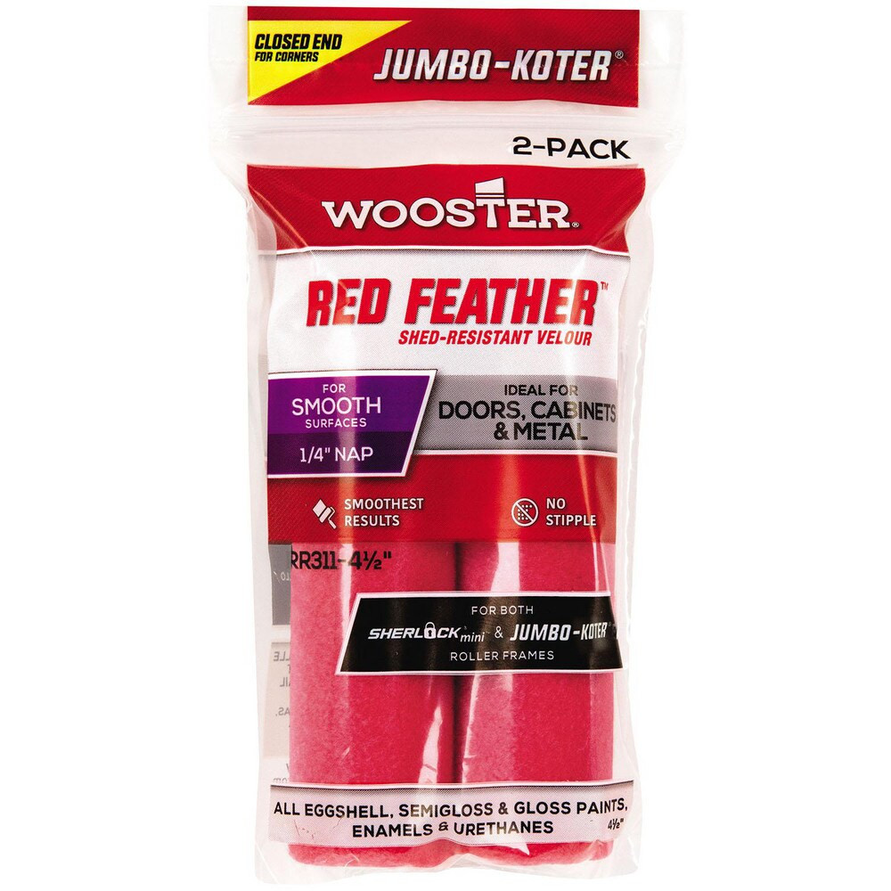 Wooster Brush RR311-4-1/2 Mini Paint Roller Cover: 1/4" Nap, 4-1/2" Wide