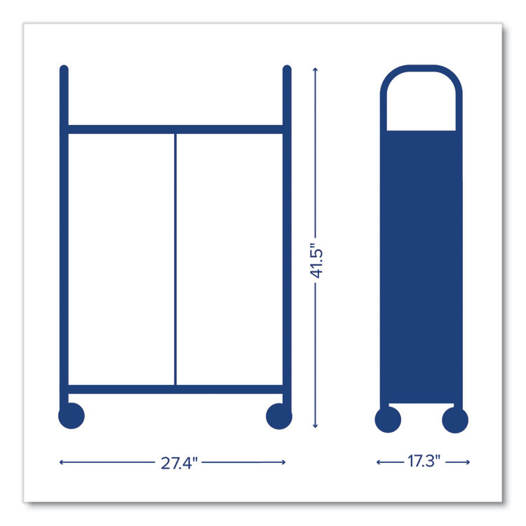 GRATNELLS USA, LLC SSET134409 Callero Plus Double Column Trolley Set 13, Metal, 1 Shelf, 8 F2 Deep Bins, 27.4" x 17.3" x 41.5", Silver/Flame Red