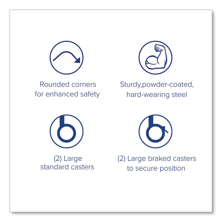 GRATNELLS USA, LLC SSET164420 Callero Plus Treble Column Trolley Set 16, Metal, 1 Shelf, 6 F2 Deep Bins, 40.6" x 17.3" x 41.5", Silver/Translucent Frost