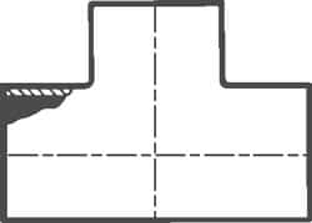 VNE E7WWW-6L1.5 Sanitary Stainless Steel Pipe Tee: 1-1/2", Welded Connection