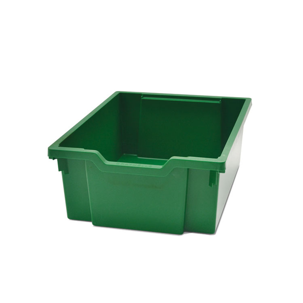 GRATNELLS USA, LLC SSET184410 Callero Plus Double Column Trolley Set 18, Metal, 1 Shelf, 8 F1 Bins, 4 F2 Bins, 27.4" x 17.3" x 41.5", Silver/Grass Green