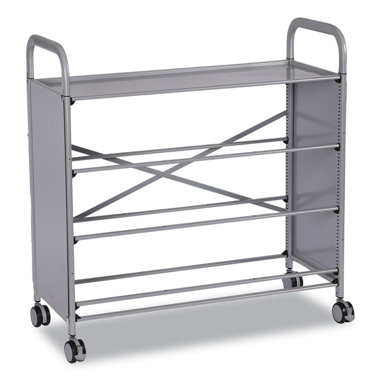 GRATNELLS USA, LLC SSET214419 Callero Plus Treble Column Trolley Set 17, Metal, 1 Shelf, 16 F1 Bins, 4 F2 Bins, 40.6" x 17.3" x 41.5", Silver/Light Gray