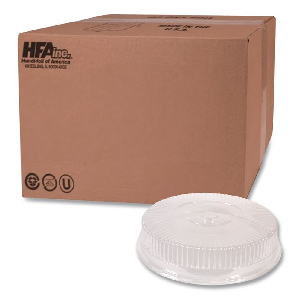 HFA INC 2012DL Round Plastic Dome Lid, Embossed, Fits 212/213, 16" Diameter, Clear, 25/Carton