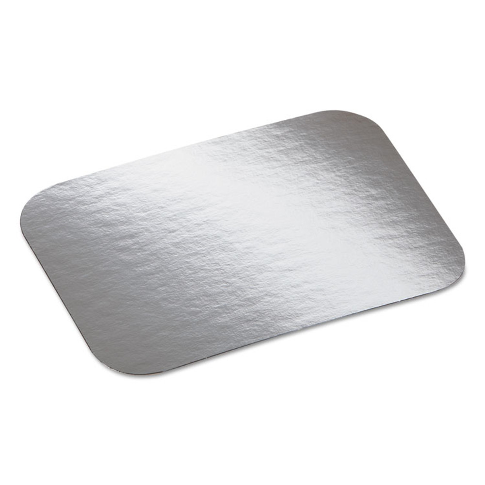 HFA INC 2060L Laminated Board Lid, 7 x 5, Silver/White, Aluminum, 500/Carton