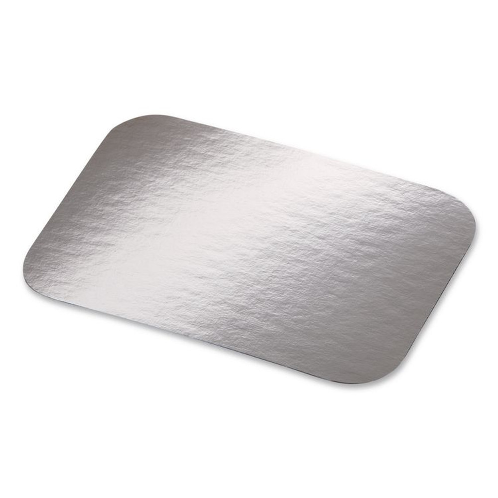 HFA INC 2060L Laminated Board Lid, 7 x 5, Silver/White, Aluminum, 500/Carton