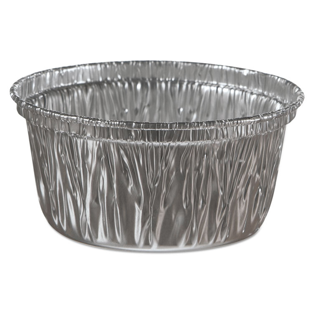 HFA INC 34130 Aluminum Baking Cups, 4 oz, 3.38" Diameter x 1.56"h, 1,000/Carton