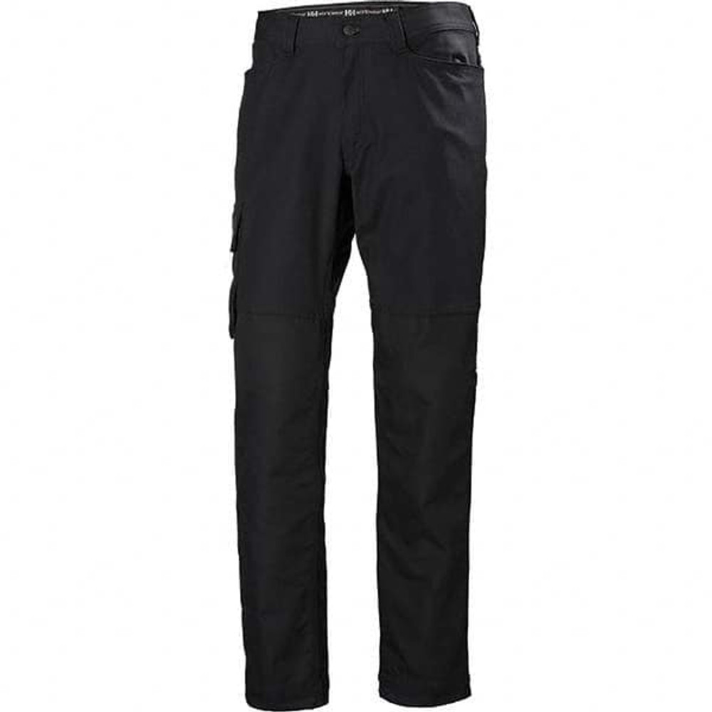 Helly Hansen 77466_990-34/32 Work Pants: General Purpose, Cotton & Polyester, Black, 34" Waist, 32" Inseam Length