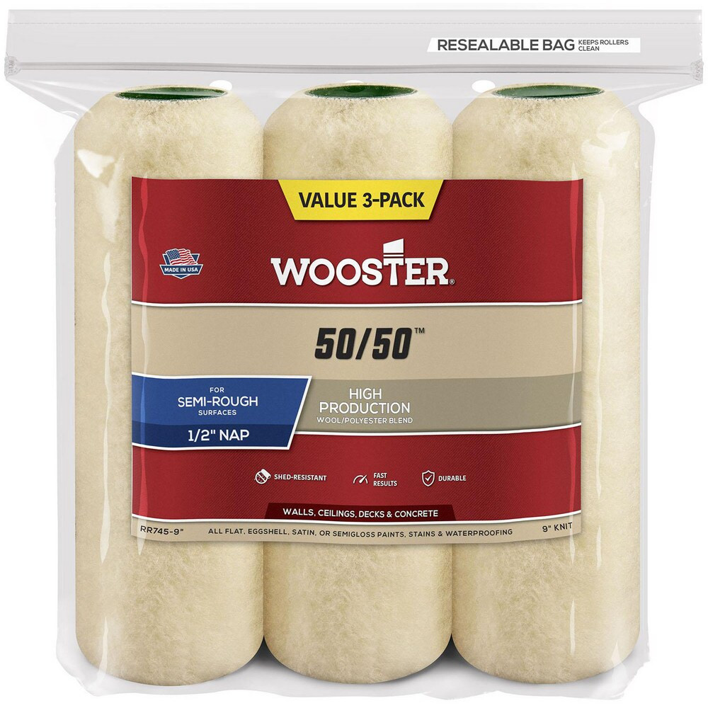 Wooster Brush RR745-9 Paint Roller Cover: 1/2" Nap, 9" Wide