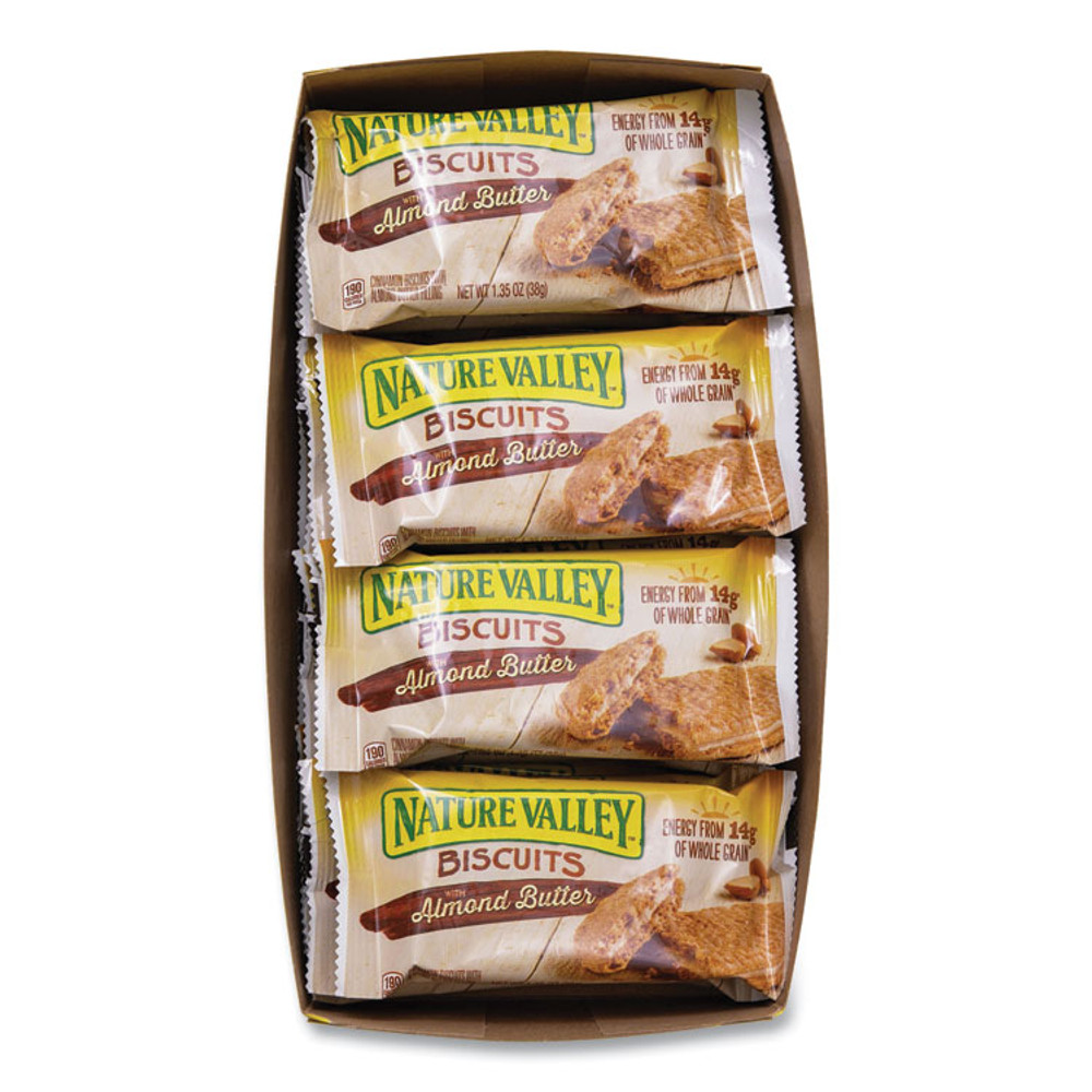 GENERAL MILLS Nature Valley® SN47879 Biscuits, Almond Butter, 1.35 oz Pouch, 16/Box