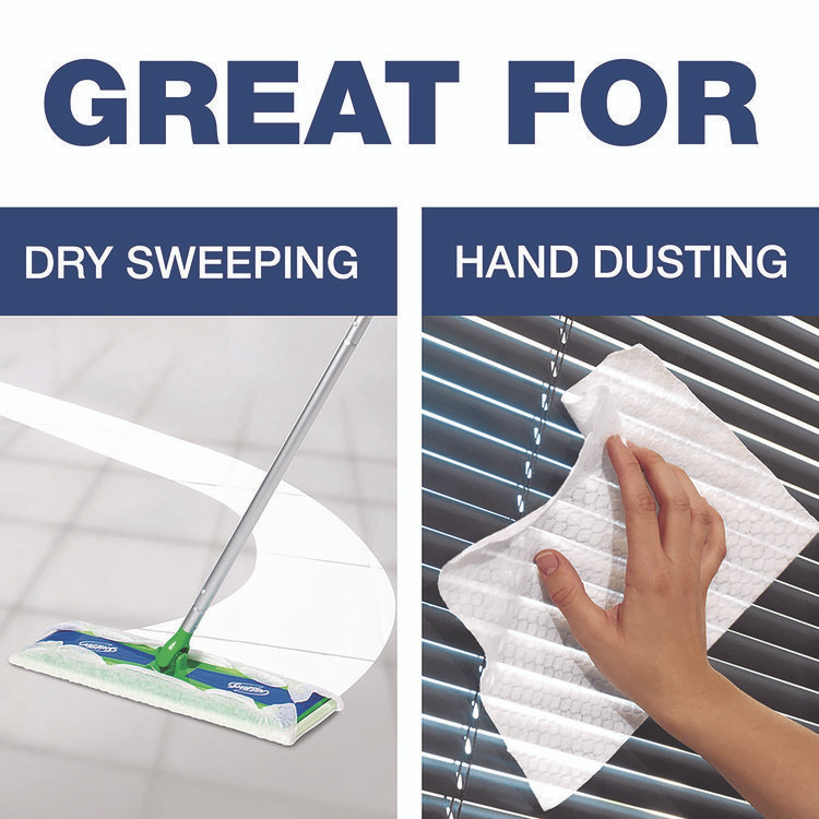 PROCTER & GAMBLE Swiffer® 37109 Max/XL Dry Refill Cloths, 17.88 x 10, White, 16/Box, 6 Boxes/Carton