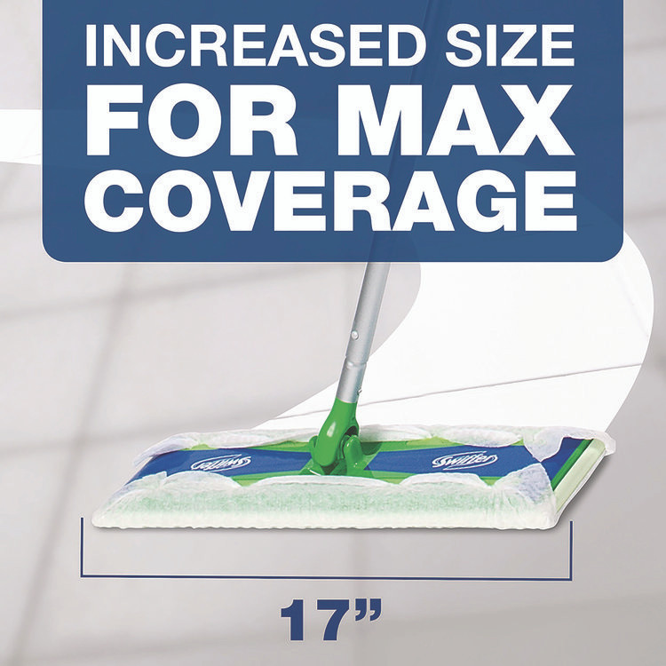 PROCTER & GAMBLE Swiffer® 37109 Max/XL Dry Refill Cloths, 17.88 x 10, White, 16/Box, 6 Boxes/Carton