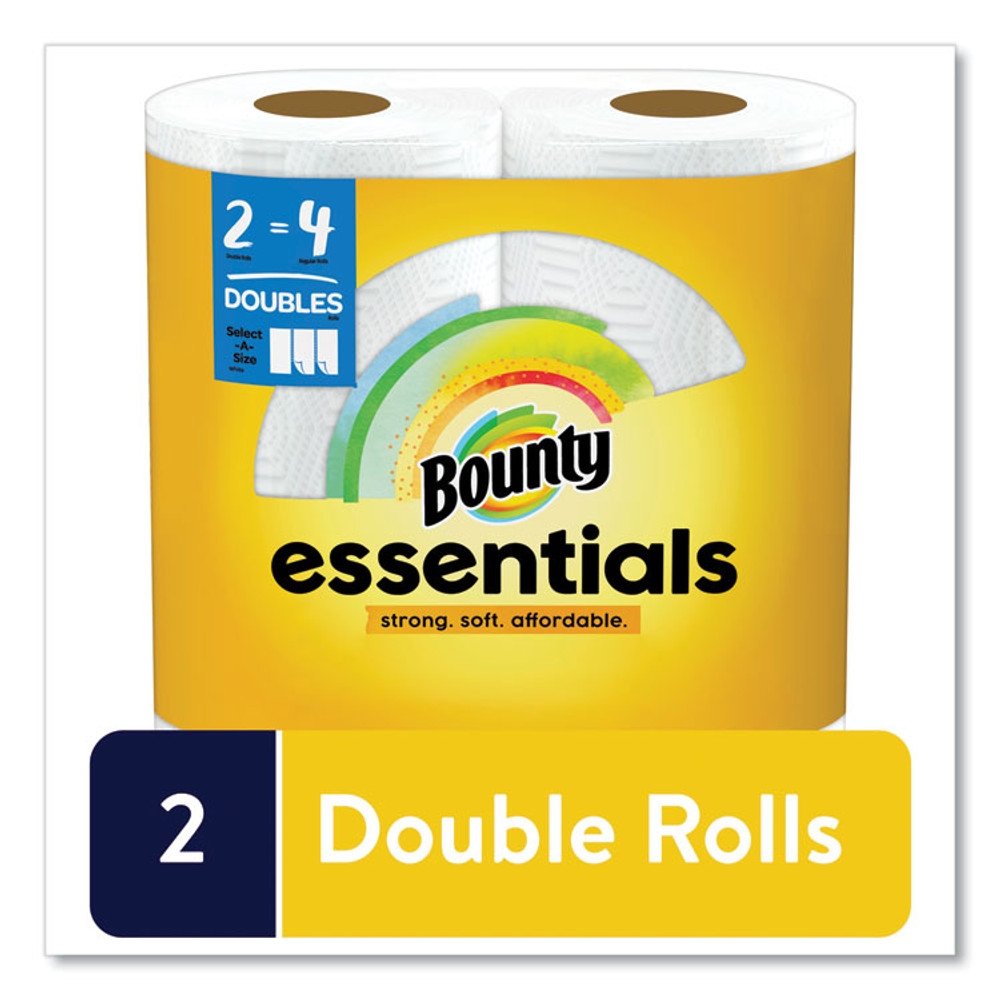 PROCTER & GAMBLE Bounty® 56210 Essentials Select-A-Size Kitchen Roll Paper Towels, 2-Ply, 124 Sheets/Roll, 6 Rolls/Carton