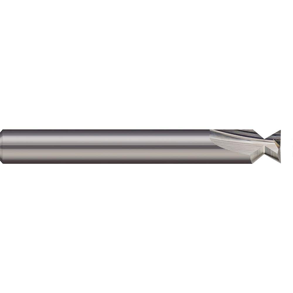 Harvey Tool 16712 Dovetail Cutter: 60 °, 3/16" Cut Dia, 3/32" Cut Width, Solid Carbide