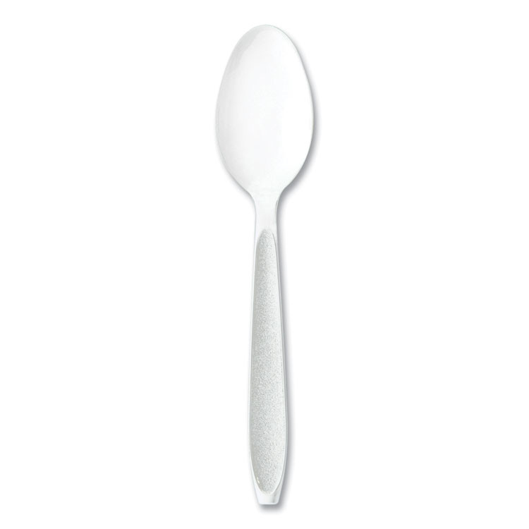 DART SOLO® HSWTX0007BX Impress Heavyweight Full-Length Polystyrene Cutlery, Spoon, Plastic, White, 100/Box