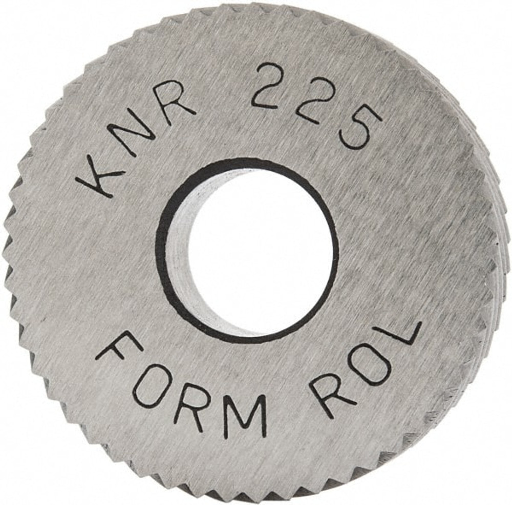 MSC KNR-225 Standard Knurl Wheel: 3/4" Dia, 90 ° Tooth Angle, 25 TPI, Diagonal, High Speed Steel