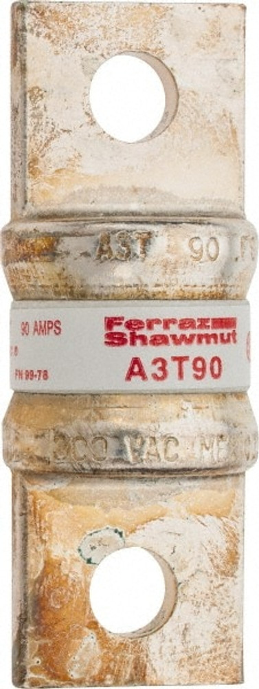 Ferraz Shawmut A3T90 Cylindrical Fast-Acting Fuse: T, 90 A, 20.6 mm Dia