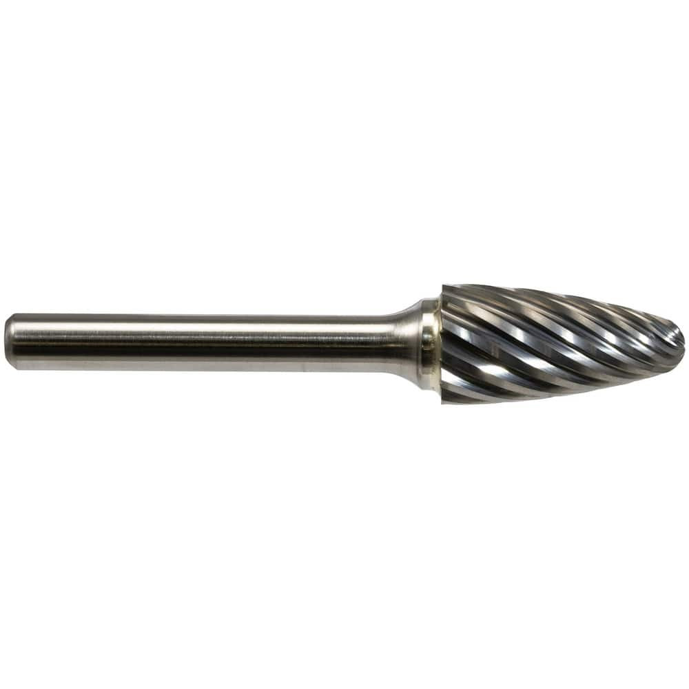 Mastercut Tool SF-4NX Burrs; Industry Specification: SF-4NX ; Head Shape: Tree with Radius End ; Cutting Diameter (Inch): 7/16in ; Cutting Diameter: 0.4375in ; Tooth Style: Stainless Steel Cut ; Overall Length (Decimal Inch): 2.7500in