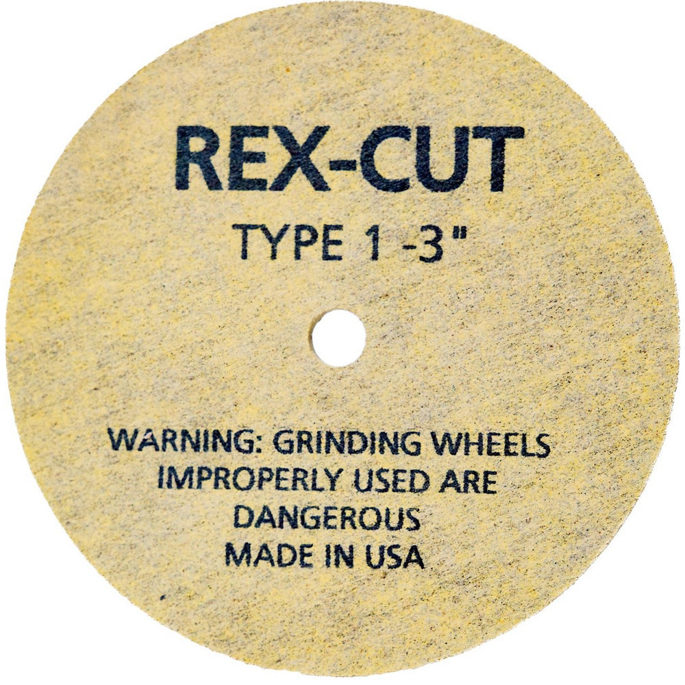 Rex Cut Abrasives 897036 Deburring Wheels; Wheel Diameter (Inch): 3 ; Face Width (Inch): 1/4 ; Center Hole Size (Inch): 3/8 ; Abrasive Material: Aluminum Oxide ; Grade: Fine ; Wheel Type: Type 1