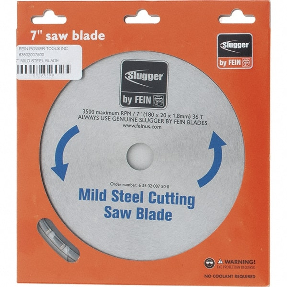 Fein 63502007500 Wet & Dry Cut Saw Blade: 7" Dia, 0.7874" Arbor Hole, 36 Teeth