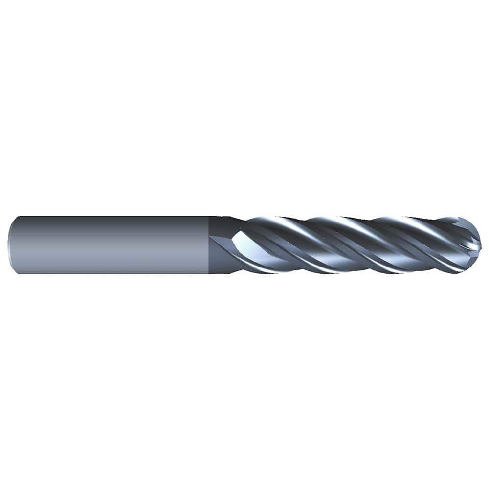 Eliminator 2170-6250 Ball End Mill: 0.625" Dia, 4 Flute, Solid Carbide