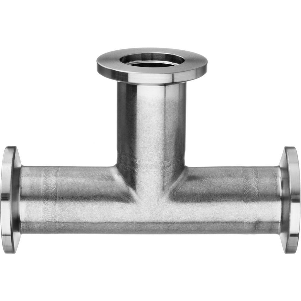 USA Industrials ZUSA-TF-VAC-60 Metal Vacuum Tube Fittings; Material: Stainless Steel ; Fitting Type: Tee ; Tube Outside Diameter: 0.750 ; Fitting Shape: Tee ; Connection Type: Quick-Clamp ; Maximum Vacuum: 0.0000001 torr at 72 Degrees F