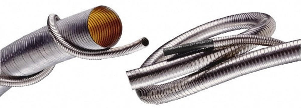 Kuriyama of America HTS42000200X25 2" ID x 2-1/4" OD, -60 to 1,800°F, Stainless Steel Unlined Flexible Metal Duct Hose