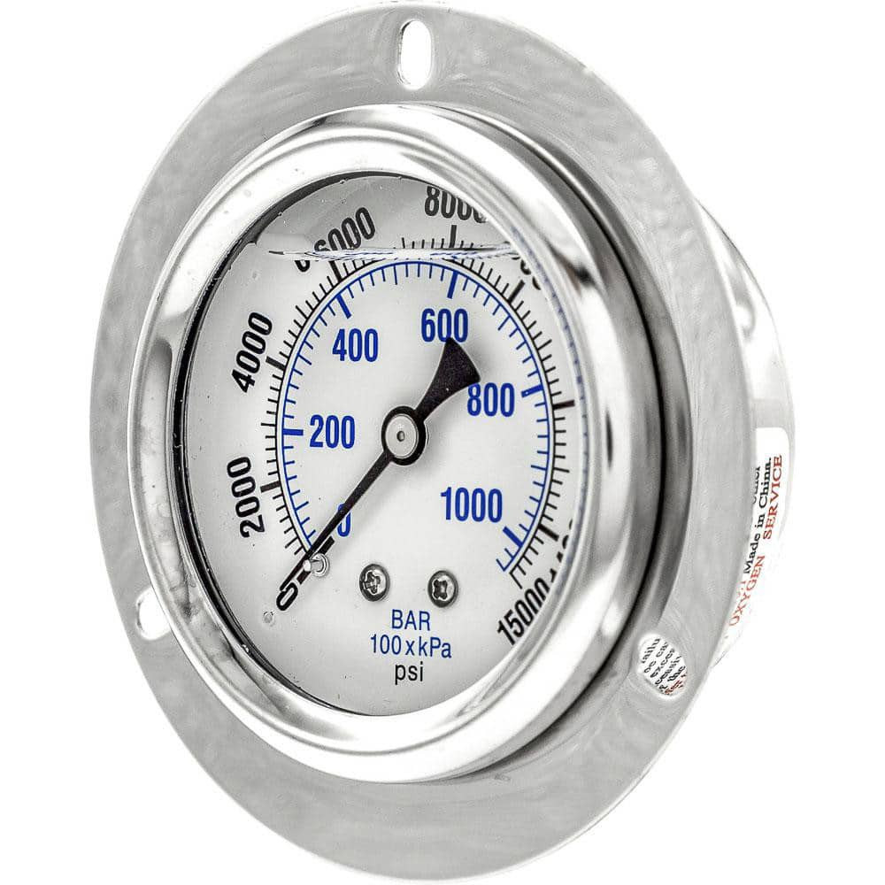 PIC Gauges PRO-204L-254V Pressure Gauges; Gauge Type: Industrial Pressure Gauges ; Scale Type: Dual ; Accuracy (%): 2-1-2% ; Dial Type: Analog ; Thread Type: 1/4" MNPT ; Bourdon Tube Material: Bronze