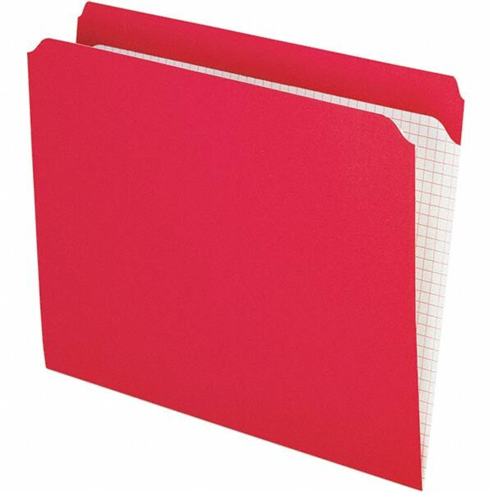 Pendaflex PFXR152RED File Folders with Top Tab: Letter, Red, 100/Pack