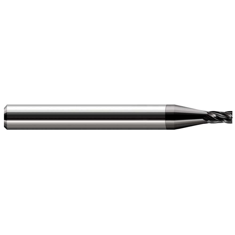 Harvey Tool 13955-C4 Square End Mill: 0.055'' Dia, 0.082'' LOC, 1/8'' Shank Dia, 1-1/2'' OAL, 3 Flutes, Solid Carbide