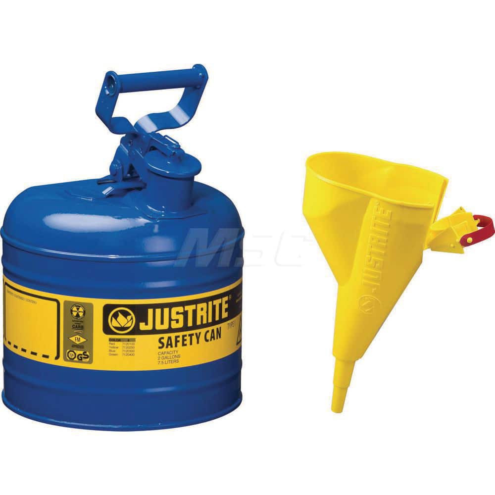 Justrite. 7120310 Safety Can: 2 gal, Steel