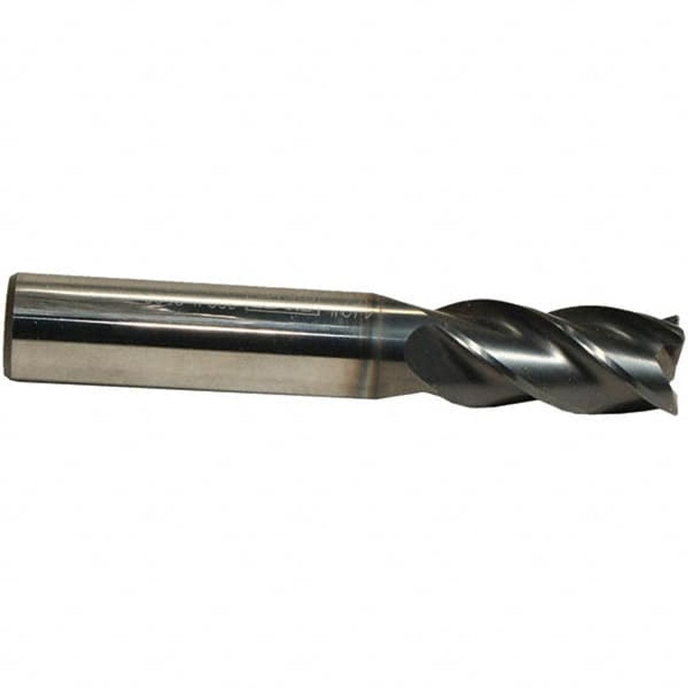 Emuge 2994L.0375 Roughing & Finishing End Mill: 3/8" Dia, 4 Flutes, Square End, Solid Carbide