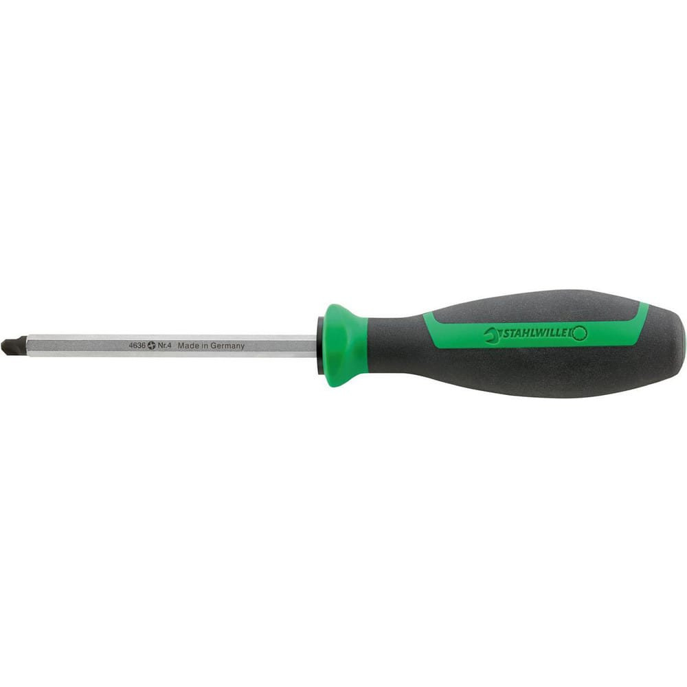 Stahlwille 46363004 Precision & Specialty Screwdrivers; Tool Type: TORQ-SET Screwdriver; Blade Length (mm): 4; Shaft Length: 100 mm; Handle Length: 215 mm; Handle Color: Black; Green; Finish: Chrome-Plated; Body Material: Chrome Alloy Steel; Overall 