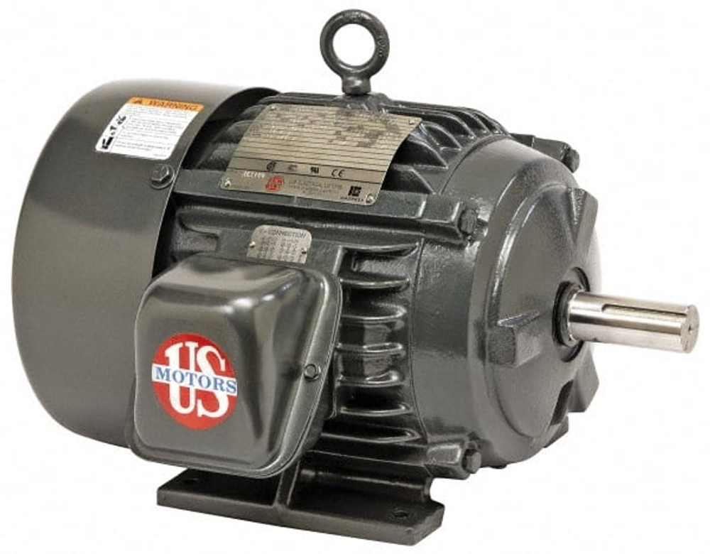 US Motors HW75E2H2 Three Phase Energy Efficient AC Motor: TEFC Enclosure