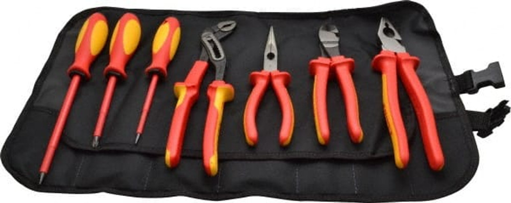 Knipex 9K 98 98 27 US Combination Hand Tool Set: 7 Pc, Insulated Tool Set