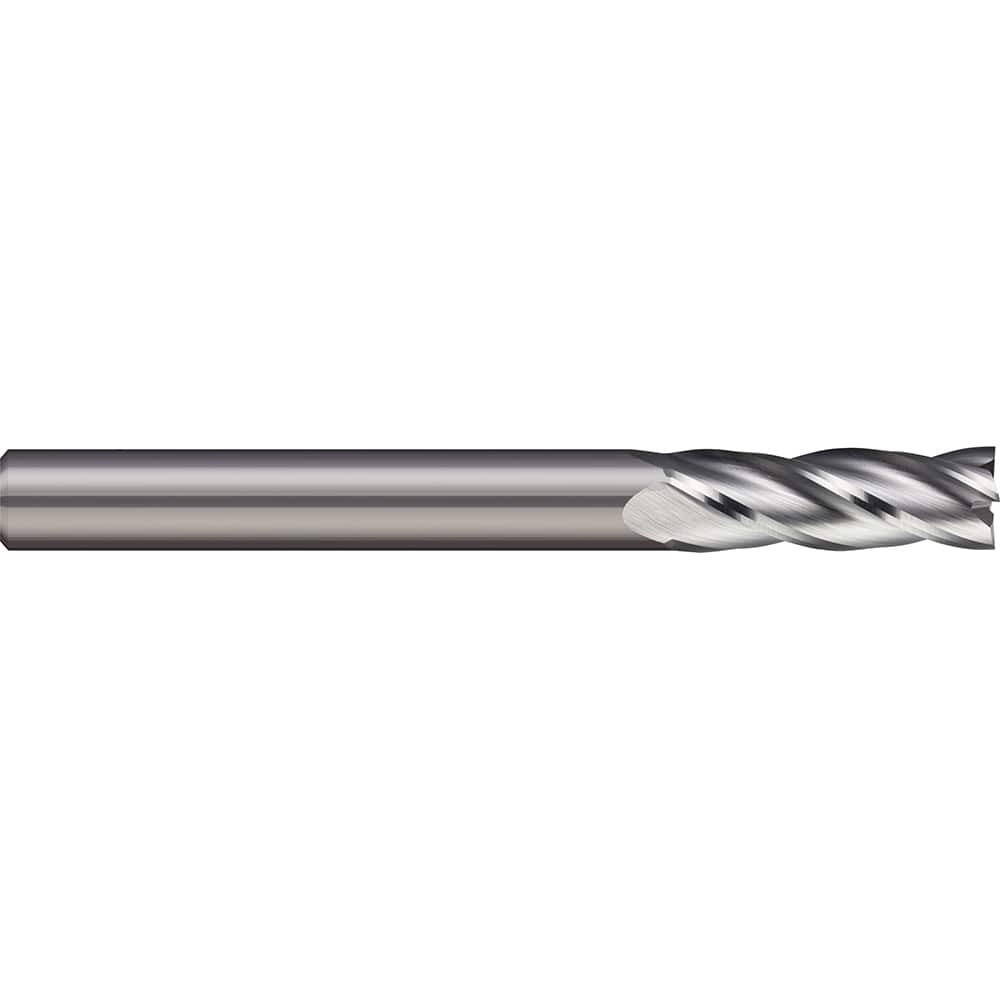 Micro 100 AEMM-080-4 Square End Mill: 8 mm Dia, 4 Flutes, 22 mm LOC, Solid Carbide, 30 ° Helix