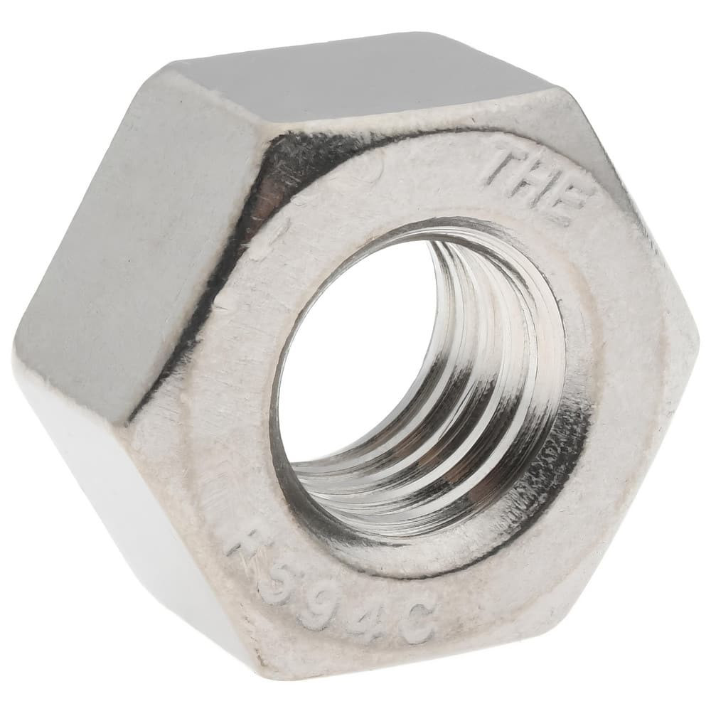 Value Collection R63084840 Hex Nut: 1/2-13, Grade 18-8 Stainless Steel, Uncoated