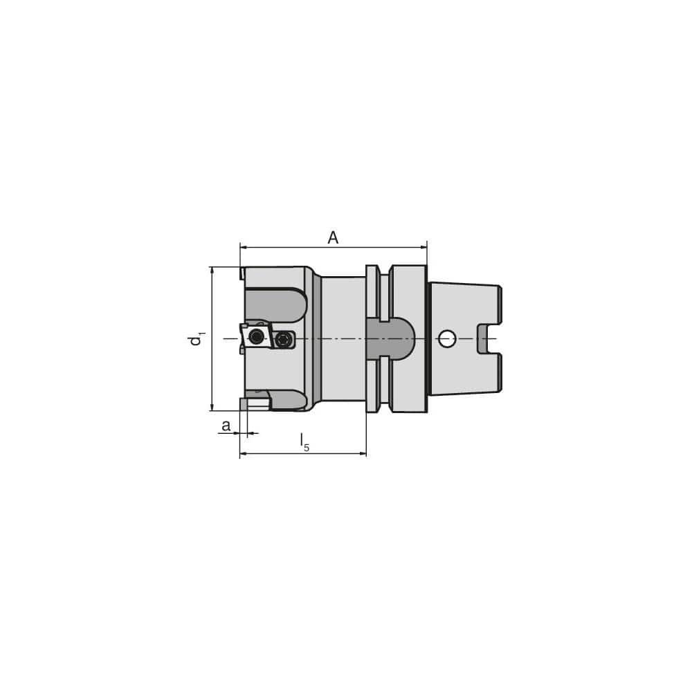 Ceratizit 5072104004 Indexable Square-Shoulder End Mills; Maximum Depth of Cut (mm): 11.00 ; Cutter Style: MHPC ; Shank Type: Taper ; Insert Holding Method: Screw ; Maximum Ramping Angle: 0 ; Shank Taper Size: HSK63A