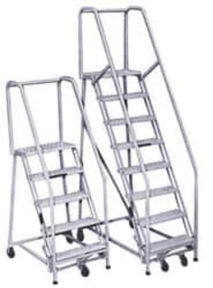 PW Platforms BS8SH30 Steel Rolling Ladder: 8 Step