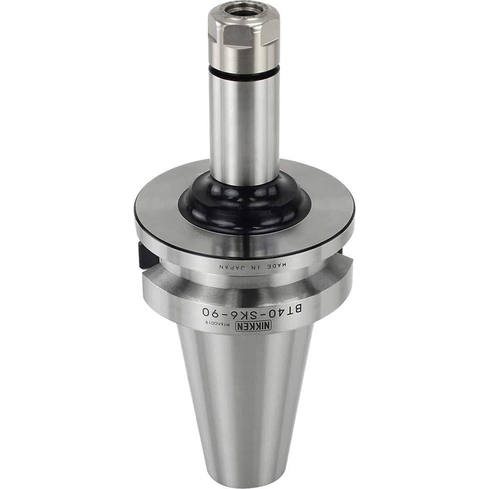 Lyndex-Nikken BT40-SK6-90 Collet Chucks; Collet System: Slim Chuck ; Collet Series: SK6 ; Taper Size: BT40 ; Projection (Decimal Inch): 3.5400in ; Minimum Collet Capacity (Decimal Inch): 0.0280in ; Maximum Collet Capacity (Decimal Inch): 0.2500in