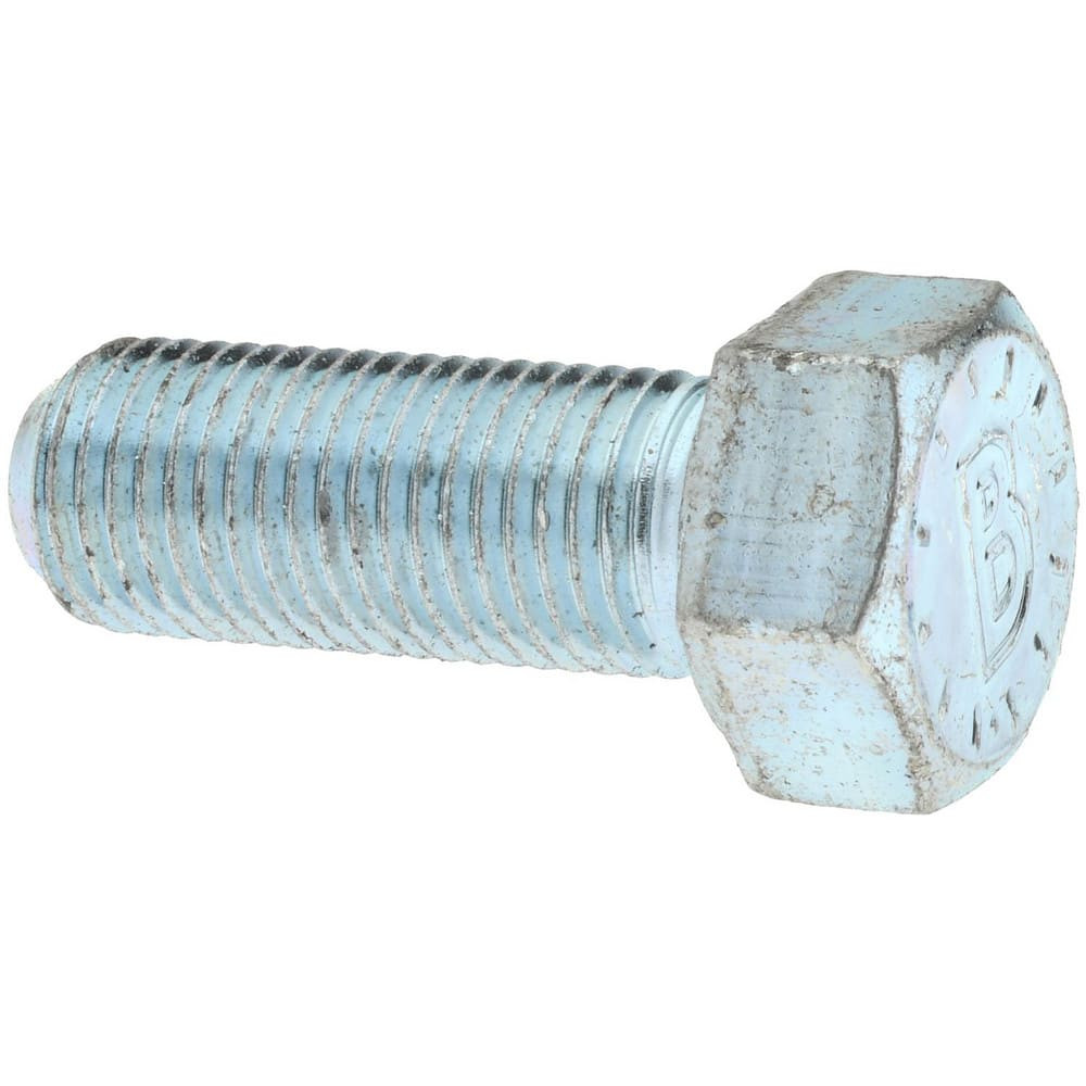 Bowmalloy 36355 Hex Head Cap Screw: 3/8-24 x 1-1/4", Grade 9 Alloy Steel, Zinc-Plated Clear Chromate