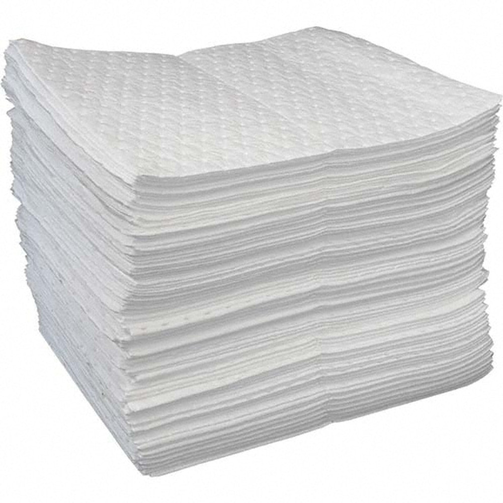 Oil-Dri L90850 Sorbent Pad: Oil & Petroleum Based & Universal Use, 19" Wide, 15" Long, 23 gal, White