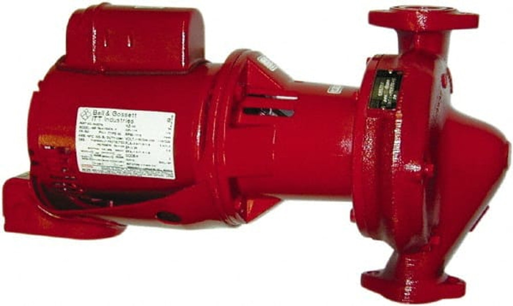 Bell & Gossett 1EF004LF 1/2 hp, 1 Phase, Cast Iron Housing, Bronze Impeller, Inline Circulator Pump