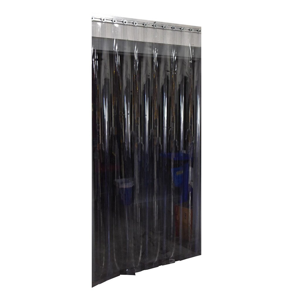 Vestil TG-1600-S-W-144 Dock Strip Doors/Curtains; Curtain Type: Industrial Curtain Kit ; Door Width (Feet): 12 ; Door Height (Feet): 12 ; Material: PVC; Vinyl ; Color: Clear ; Antistatic: No