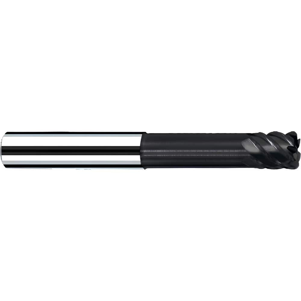 Fraisa B15652432 Corner Radius End Mill: 3/8" Dia, 3/8" LOC, 45 deg Helix, C Coated, Corner Radius End, Centercutting Series G Speed