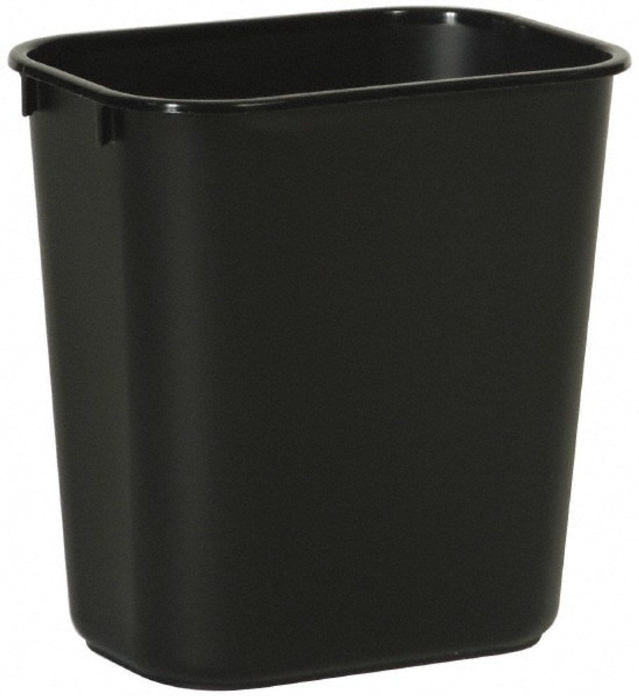 Rubbermaid FG295500BLA Trash Can: 14 qt, Rectangle, Black