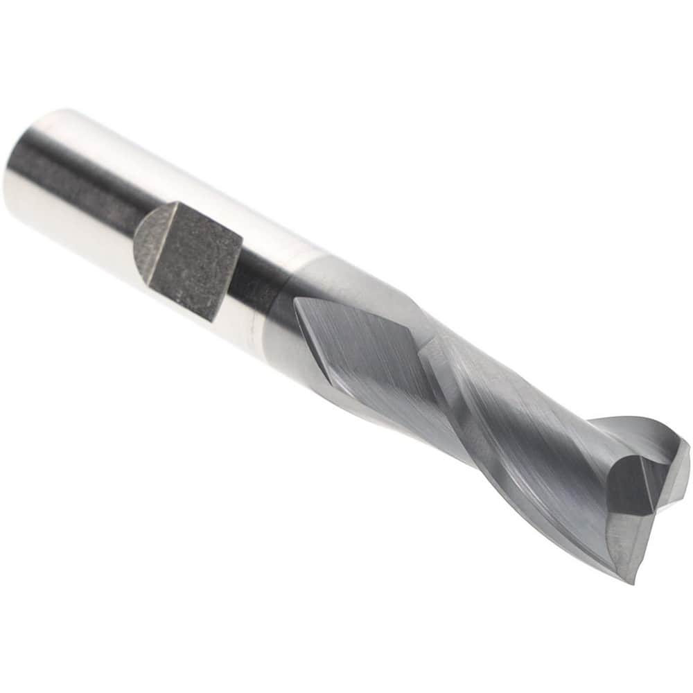 Hertel E7030028 Square End Mill: 7/16" Dia, 2 Flutes, 13/16" LOC, Cobalt