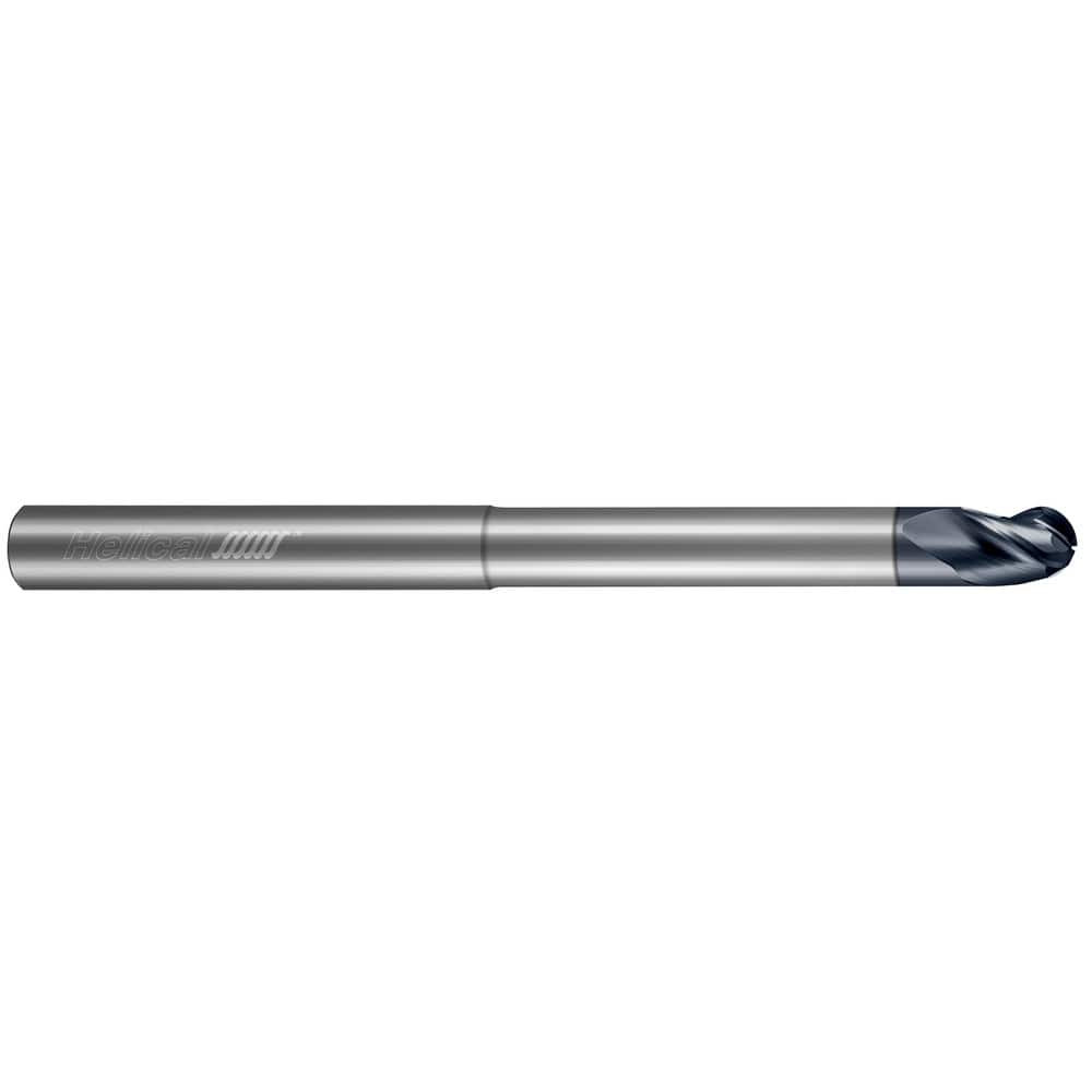 Helical Solutions 13112 Ball End Mill:  0.2500" Dia,  0.3750" LOC,  3 Flute,  Solid Carbide